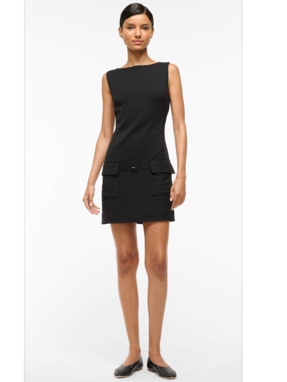 STAUD Sheila Dress in Black- XS.